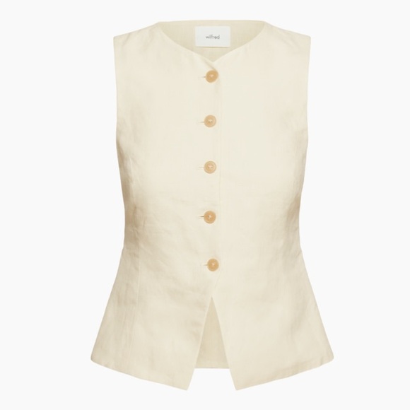 Aritzia Wilfred Regal Vest Linen - Picture 2 of 4